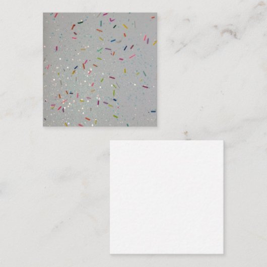Sprinkles & Glitter Vierkante Visitekaartje (Voorkant / Achterkant)
