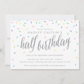 Sprinkles Halfdaagse uitnodiging, geluid en modern Kaart (Voorkant)