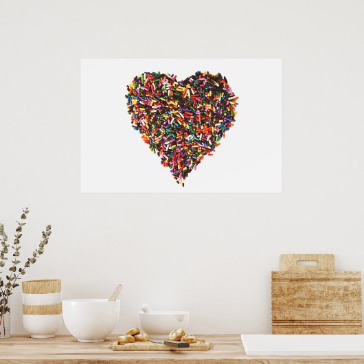 Sprinkles Heart Poster (Keuken)