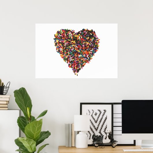 Sprinkles Heart Poster (Thuiskantoor)