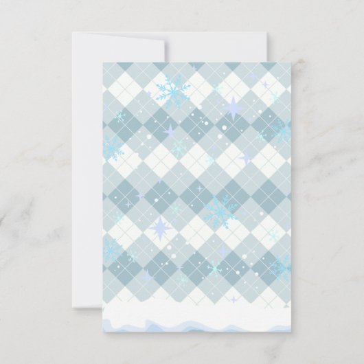 Sprinkles Hot Cocoa Winter Snowflakes Baby shower Bedankkaart (Achterkant)