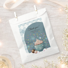 Sprinkles Hot Cocoa Winter Snowflakes Baby shower Bedankzakje