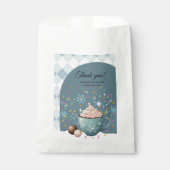 Sprinkles Hot Cocoa Winter Snowflakes Baby shower Bedankzakje (Voorkant)
