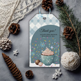 Sprinkles Hot Cocoa Winter Snowflakes Baby shower Cadeaulabel