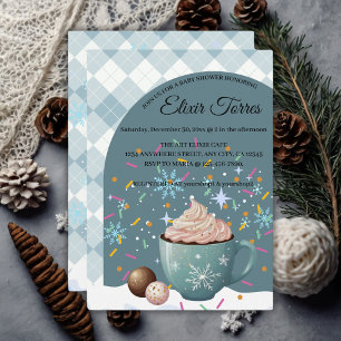 Sprinkles Hot Cocoa Winter Snowflakes Baby shower Kaart