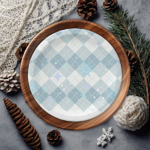Sprinkles Hot Cocoa Winter Snowflakes Baby Shower Papieren Bordje