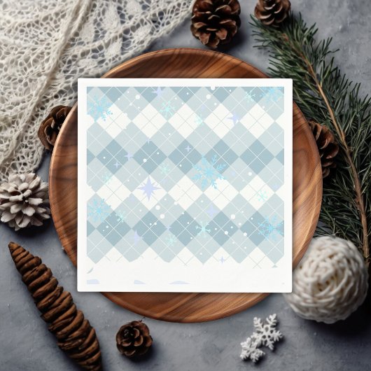 Sprinkles Hot Cocoa Winter Snowflakes Baby shower Servet