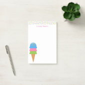 Sprinkles Ice Cream Cone Custom Post-it Notitieblo Post-it® Notes (Kantoor)
