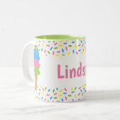 Sprinkles Ice Cream Cone Gepersonaliseerde Mok (Voorkant links)