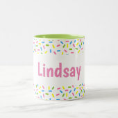 Sprinkles Ice Cream Cone Gepersonaliseerde Mok (Center)