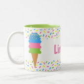 Sprinkles Ice Cream Cone Gepersonaliseerde Mok (Links)