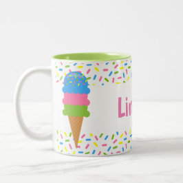 Sprinkles Ice Cream Cone Gepersonaliseerde Mok