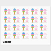 Sprinkles Ice Cream Cone Gepersonaliseerde Sticker (Vel)