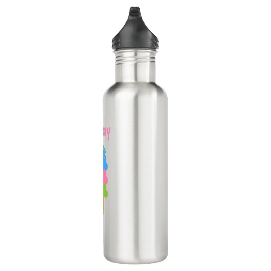 Sprinkles Ice Cream Cone Personated Water Bottle Waterfles (Rechts)