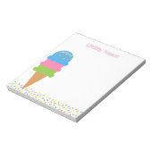 Sprinkles Ice Cream Cone Persoonlijk Notitieblok (Linkerzijde)
