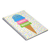 Sprinkles Ice Cream Cone Persoonlijk Notitieboek (Rechterzijde)