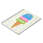 Sprinkles Ice Cream Cone Persoonlijk Notitieboek (Linkerzijde)