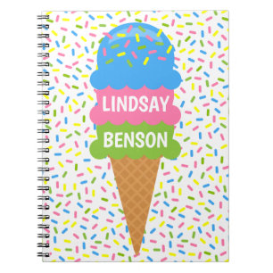 Sprinkles Ice Cream Cone - persoonlijke laptop Notitieboek