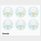 Sprinkles Ice Cream Hier is de Scoop Birthday Ronde Sticker (Vel)
