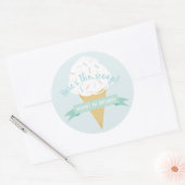 Sprinkles Ice Cream Hier is de Scoop Birthday Ronde Sticker (Envelop)