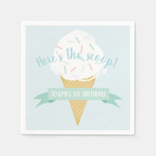 Sprinkles Ice Cream Hier is de Scoop Birthday Servet