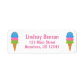 Sprinkles Ice Cream Kone Return Address Labels (Voorkant)