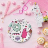 Sprinkles Ijs en Cake Verjaardag Papieren Bordje (Feest)