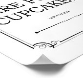 Sprinkles is voor Cupcakes Funny Bathroom Sign Poster (Hoek)