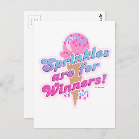 Sprinkles is voor winnaars briefkaart (Voorkant / Achterkant)