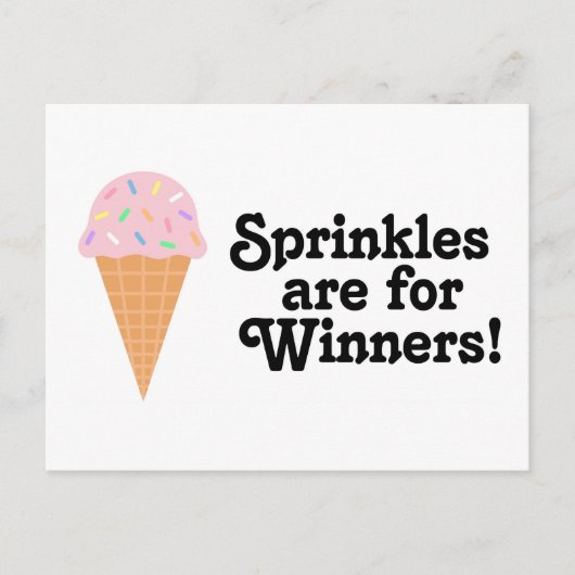 Sprinkles is voor winnaars, Champ. Briefkaart (Voorkant)