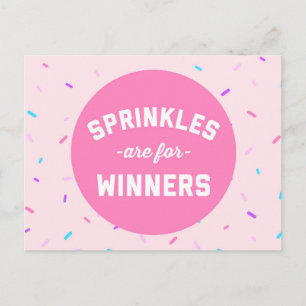 Sprinkles is voor winnaars grappige prijsopgave briefkaart