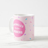 Sprinkles is voor winnaars grappige prijsopgave koffiemok (Voorkant links)