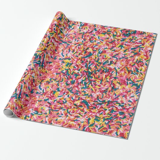 Sprinkles Jimmies Fun Food Wrapping Paper Cadeaupapier (Uitgerold)