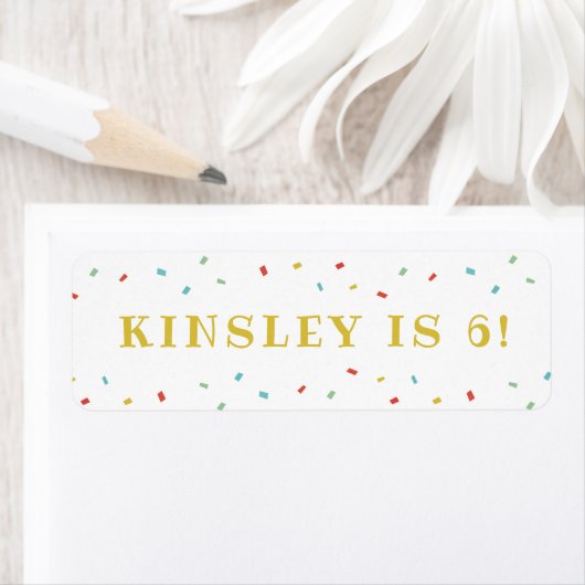Sprinkles kids Birthday label sticker (Insitu)