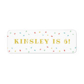 Sprinkles kids Birthday label sticker (Voorkant)