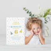 Sprinkles kinder uitnodiging voor verjaardagsfeest (Staand voorkant)