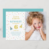 Sprinkles kinder uitnodiging voor verjaardagsfeest (Voorkant / Achterkant)