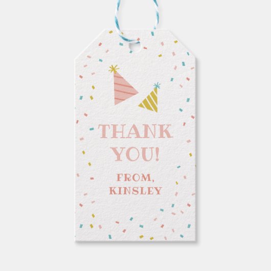 Sprinkles kinderen verjaardagsfeestje dank je guns cadeaulabel (Voorkant)