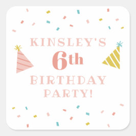 Sprinkles kinderen verjaardagsfeestje voor sticker