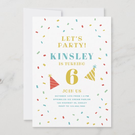 Sprinkles kinderen verjaardagsuitnodiging (Voorkant)