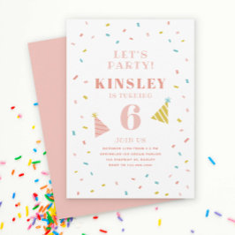 Sprinkles kinderen verjaardagsuitnodiging kaart