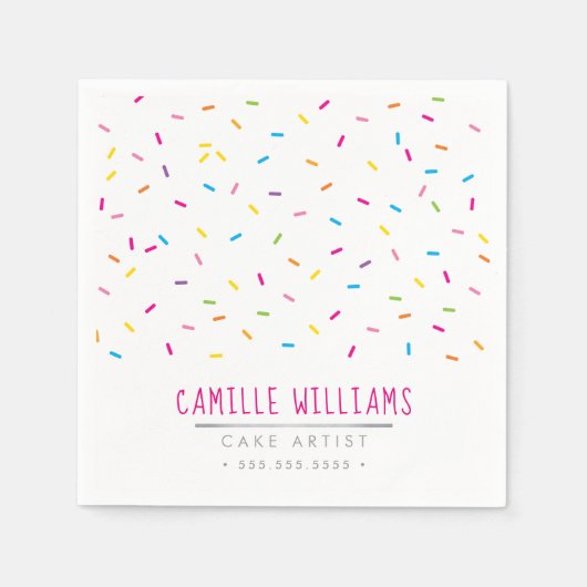 SPRINKLES modern schattig gepatenteerd kleurrijk f Servet (Voorkant)