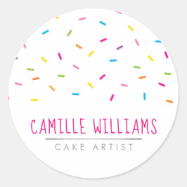 SPRINKLES modern schattig patroon kleurrijke parti Ronde Sticker