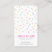 SPRINKLES modern schattig patroon kleurrijke parti Visitekaartje (Voorkant)