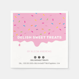 SPRINKLES moderne schattige vorstdruppelaar roze Servet