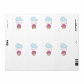 Sprinkles op Cupcake regenen Etiket (Full Sheet)