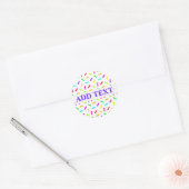 Sprinkles Patroon Kleurrijk Aangepast Ronde Sticker (Envelop)