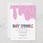 Sprinkles Pink | Uitnodigingen voor Baby (Voorkant)