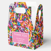 Sprinkles Rainbow Birthday Party Roze Hartelijk da Bedankdoosjes (Geopend)