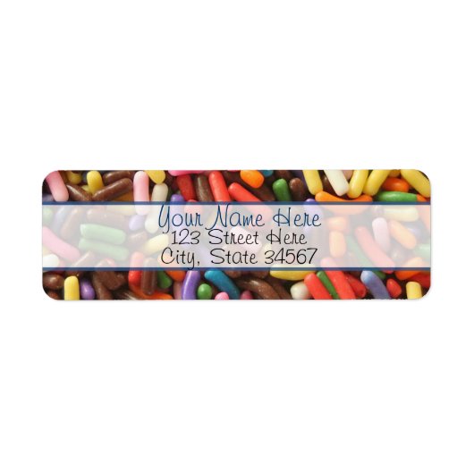 Sprinkles retouradreslabels etiket (Voorkant)